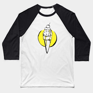 Ice Cream (Yellow) Baseball T-Shirt